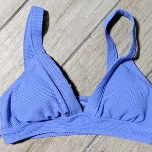 Billabong Blue Textured Bikini Top